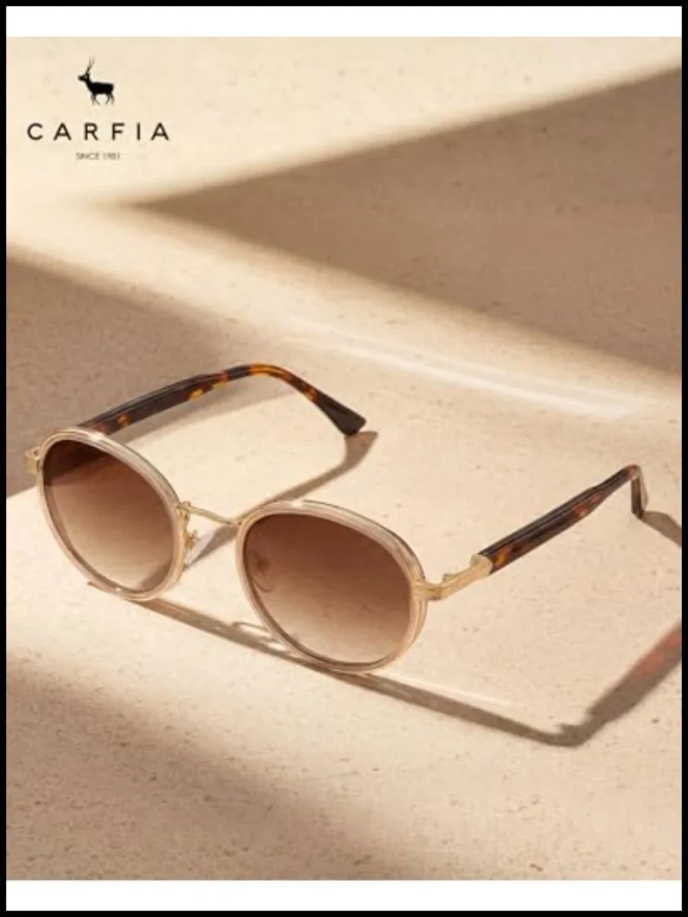 Retro Round Sunglasses Polarized UV Protection Acetate-Metal Frame